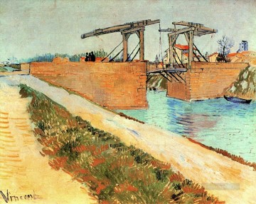 アルルのラングロワ橋と運河沿いの道路 フィンセント・ファン・ゴッホ Oil Paintings